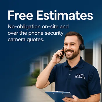 Technician on the phone providing free CCTV quotes