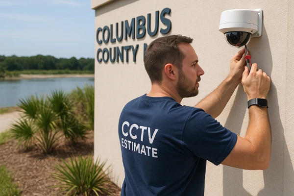 Security camera overlooking a property