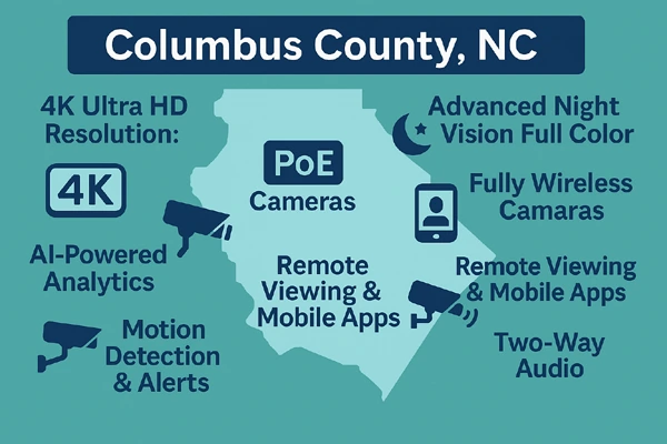 Security camera features collage