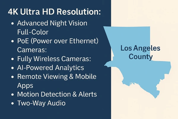 Security camera features collage for Los Angeles