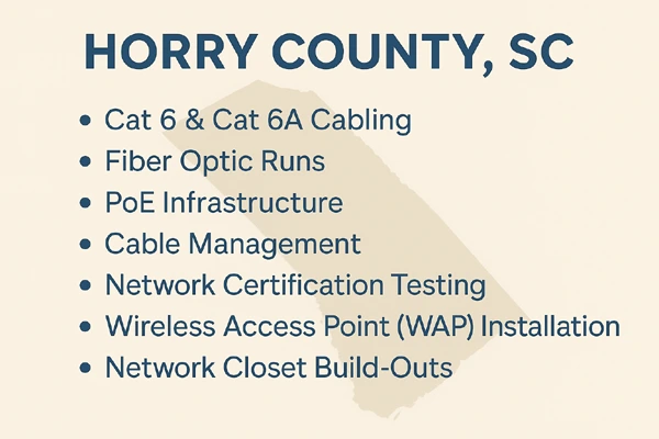 Network integration diagram for Horry County businesses